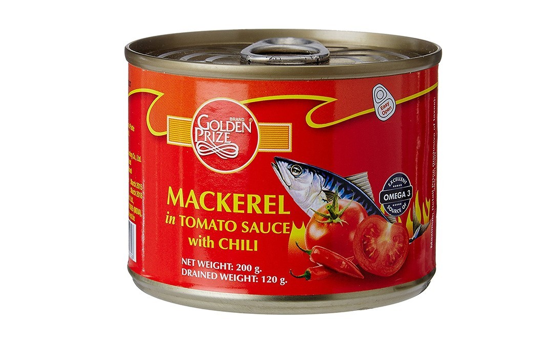 Golden Prize Mackerel In Tomato Sauce With Chilli   Tin  200 grams
